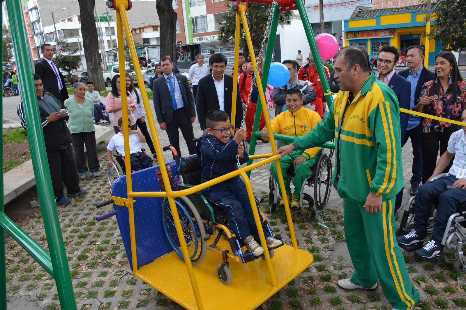 Primer parque biosaludable para personas discapacitadas en Colombia, ubicado en Pasto. Foto: Gobernación de Nariño.