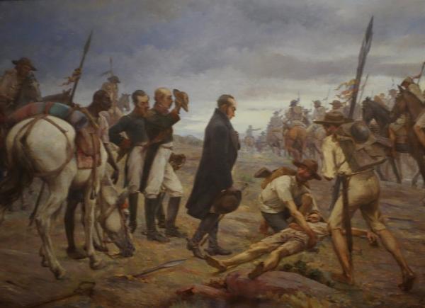 'Paso del Ejército del Libertador por el Páramo de Pisba', pintura del antioqueño Francisco Antonio Cano Cardono.