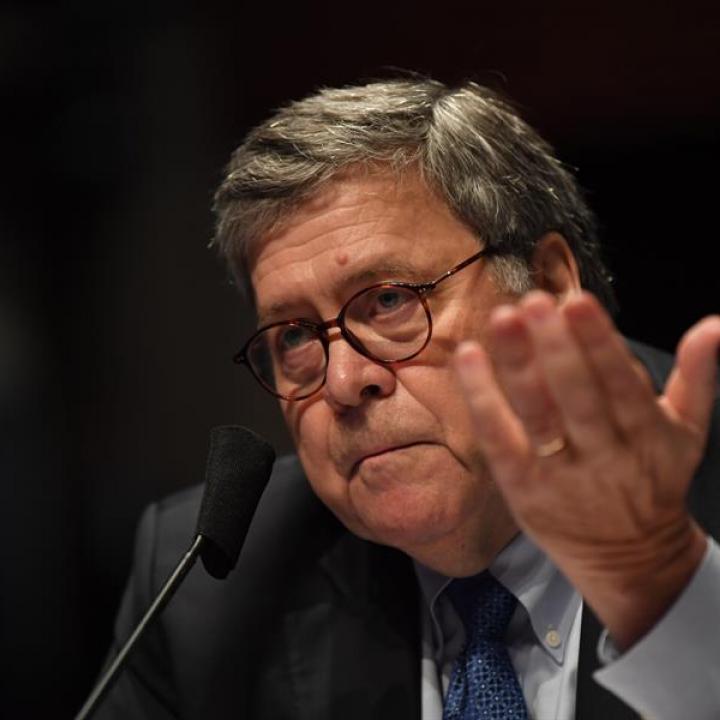 En la imagen, el fiscal general de EE.UU., William Barr. EFE/Matt McClain/Archivo