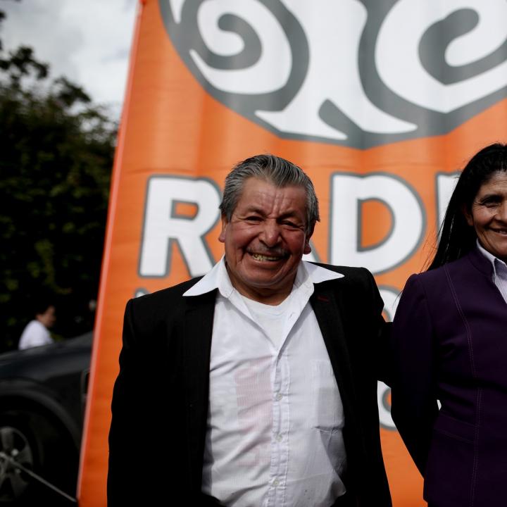 Luis Quintana y Eloísa Rojas, padres del ciclista colombiano Nairo Quintana. Foto: Sandro Sánchez.
