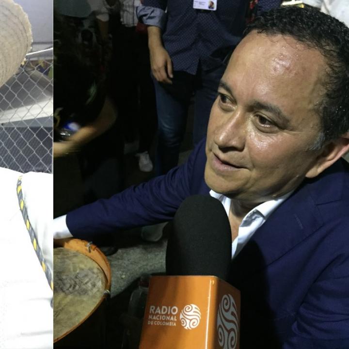 Fotografías del encuentro entre Baudilio Cuama y Yri Buenaventura en el marco del Festival Petronio Álvarez. Fotos: Luisa Piñeros.