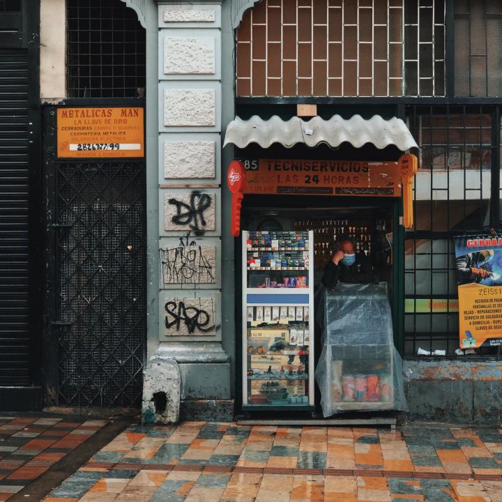 Calles del centro histórico de Bogotá. Fotografía: Nicolás Sastoque