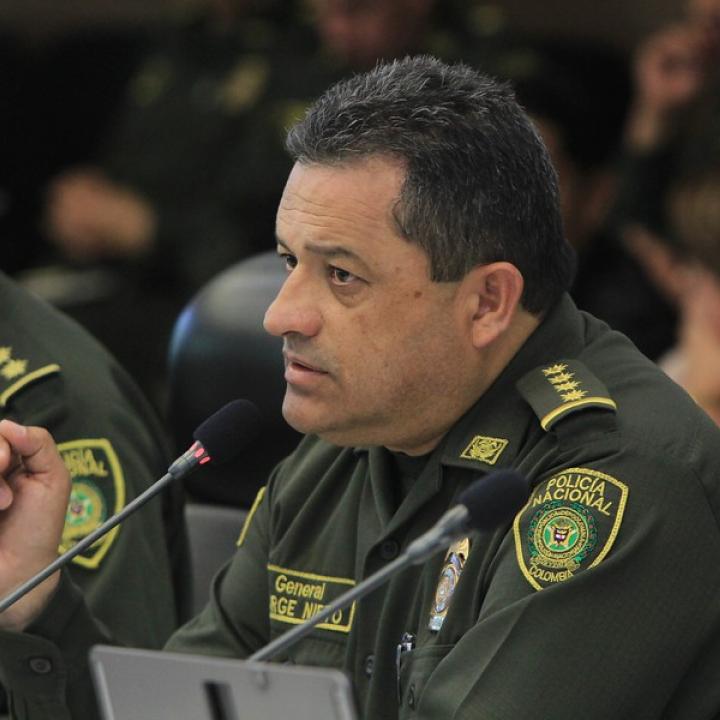 General Jorge Nieto, director de la Policía Nacional. Foto: Colprensa. Abril 2018.