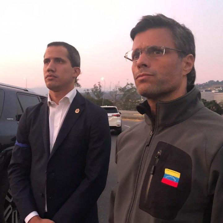 Liberación de Leopoldo López en Caracas. Foto: Twitter Leopoldo López.