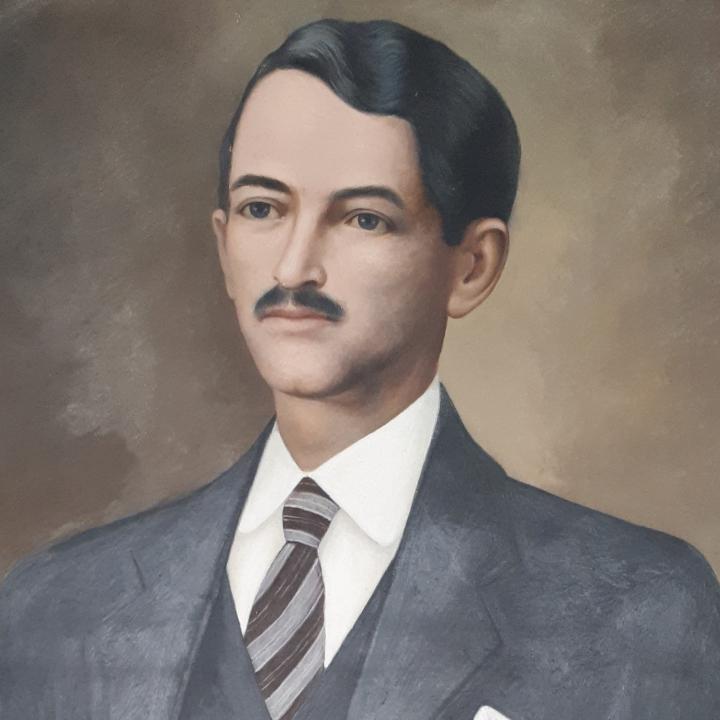 Retrato de Luis Felipe de la Rosa, conservado en la antigua casa del poeta en Pasto. Foto: Sandra Erazo.