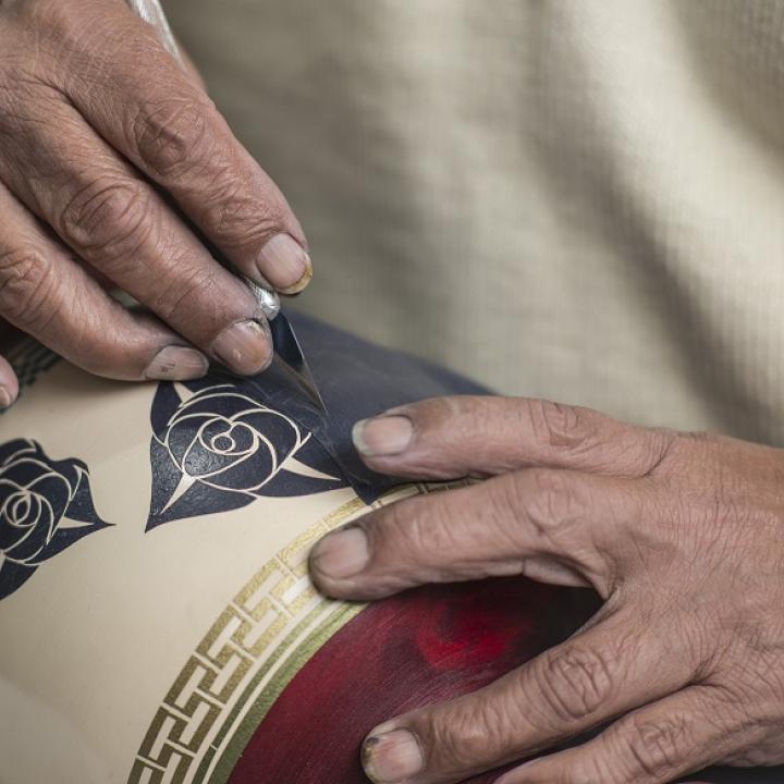 Foto cortesía: Artesanías de Colombia. Maestro Gilberto Granja. Miércoles 6 de junio.