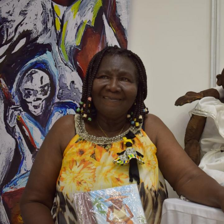 La poeta y escritora Mary Grueso es orirunda del municipio de Guapi (Cauca). Foto: Miguel Ángel Cortés.