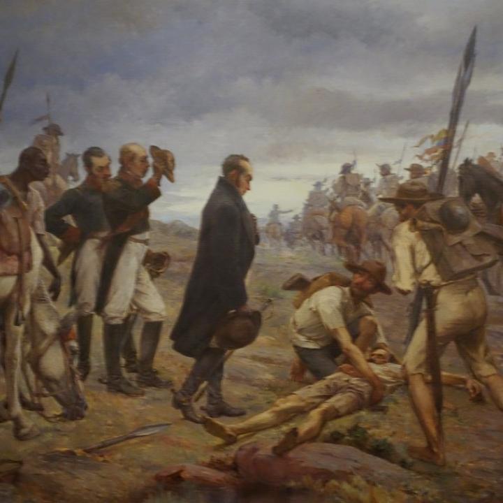 'Paso del Ejército del Libertador por el Páramo de Pisba', pintura del antioqueño Francisco Antonio Cano Cardono.