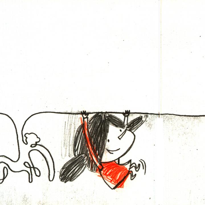 Ilustración del libro 'El lápiz' 2011 de Paula Bossio.
