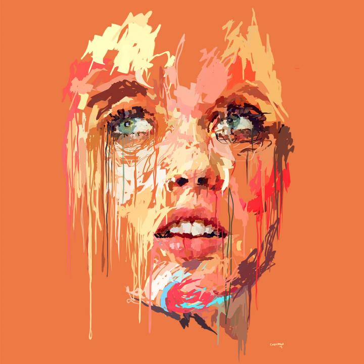 Pinkwo-Pintura digital sobre lienzo. Marcello Castellani