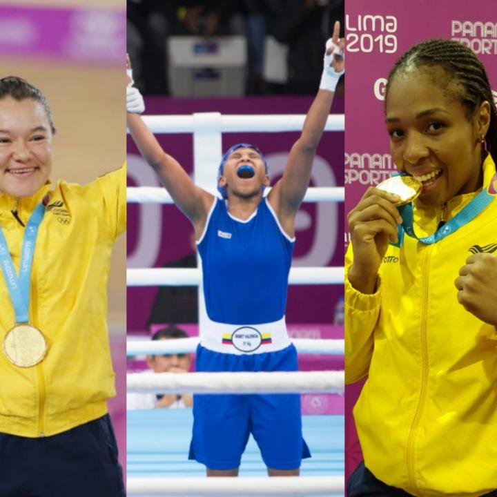 Martha Bayona, Ingrit Valencia y Jéssica Caicedo.