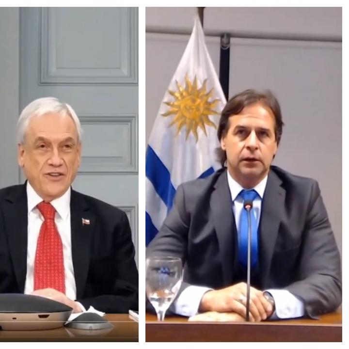 Presidentes de Perú, Chile y Uruguay.