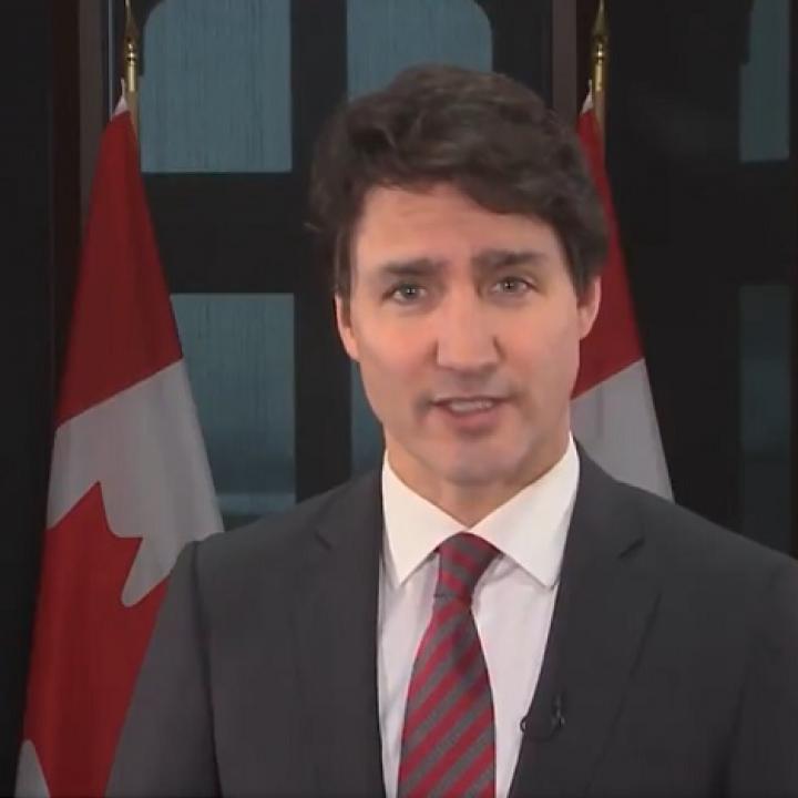 Foto: Captura de pantalla video cuenta de Twitter Justin Trudeau